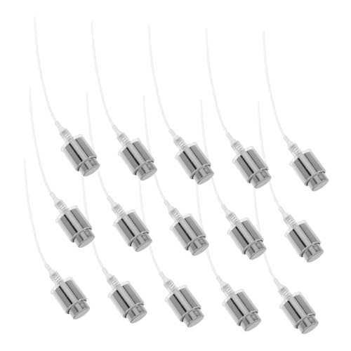 Alipis Set de 15 Repuestos de Boquilla para Frascos de Perfume Cabezal de Pulverizador de Plástico Plateado Compatible 13 MM Accesorios para Perfumería Casera y de Bomba Spray