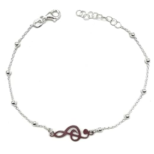 MASBARATA PULSERA CLAVE DE SOL CON BOLITAS