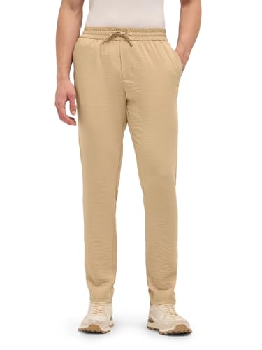 Image of Men's Grey Cotton Straight Fit Casual Trouser