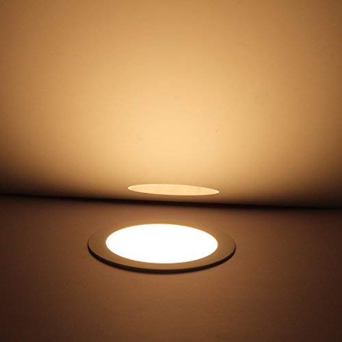 D’Mak 3 Watt Led Round False Ceiling/Recessed Panel Light for Pop (Warm White, Pack of 4)