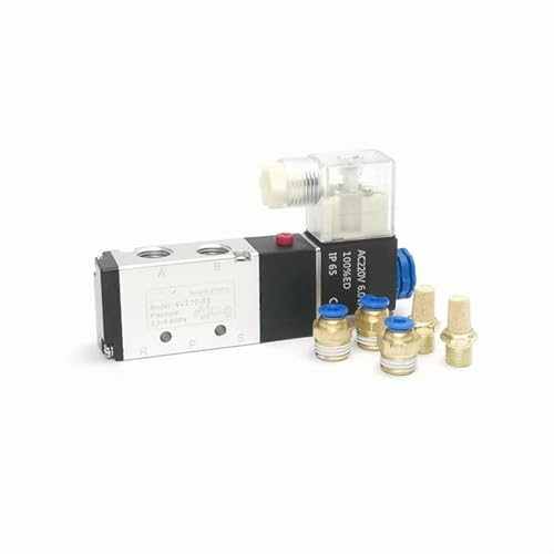 Válvula neumática 4V210-08 de 5 vías para control de cilindros AC24V 5