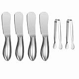 Packliste: 4 Stück Buttermesser + 2 Stück Lebensmittelzange (Edelstahl)