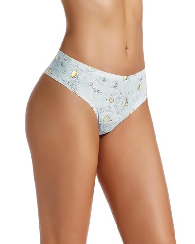 Image of voenxe Seamless Women Underwear Thongs,High Waisted Cut No Show Ladies Panties,Breathable Comfortable Briefs Undies,5-Pack, X-Large, Pattern
