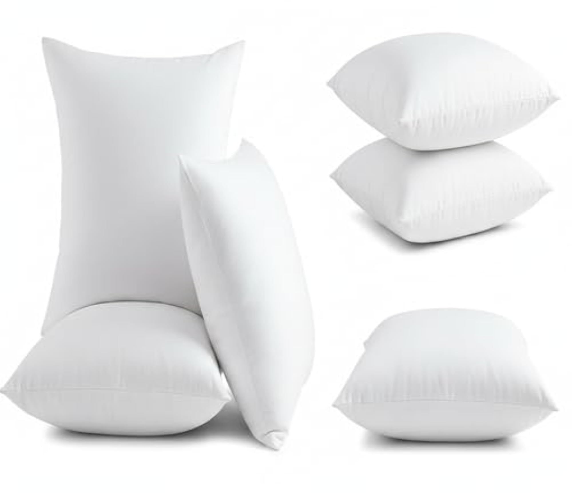 Plush Cushion Inserts 24 × 24 Inches, Set of 2