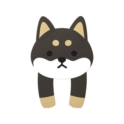 スティッキーフックポケット 吸着式 フック ポケット 動物 貼って はがせる 浴室 洗面所 玄関 キッチン ドア 扉 壁面収納 印鑑 鍵 歯ブラシスタンド 歯磨き粉 メガネスタンド スマホスタンド 小物入れ(くろしば)