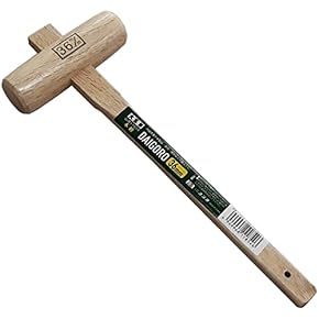 天然石と木材のハンマー型置物 天然石と木材のハンマー型置物