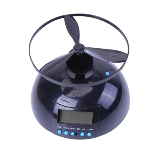 PRETYZOOM ovni relógio de cabeceira despertador para quem dorme pesado claro relógios despertador preguiçoso despertador de helicóptero alto dez melhores hélice relógio de mesa