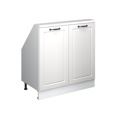 Vicco Dachschrägenschrank Rion, Weiß/Weiß Landhaus, mit 2 Türen Vicco Dachschrägenschrank Rion, Weiß/Weiß Landhaus, mit 2 Türen
