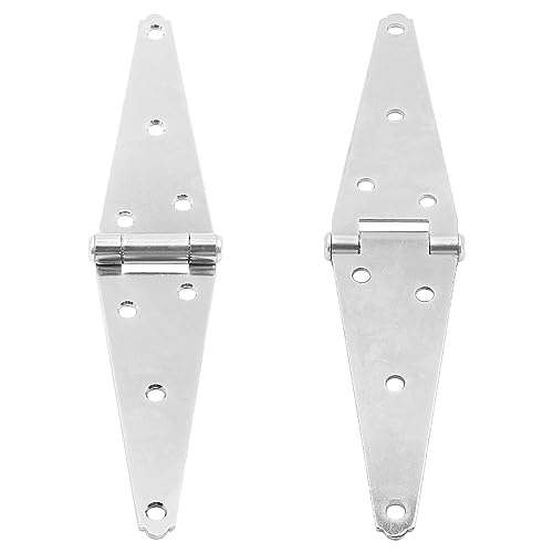 Set of 2 Strap Hinges for Garden Shed Door Gate ZONADAH Galvanised Window Hinges 6" 152mm Rustproof Hinges Door Barn with Screws for Windows Cupboard Doors