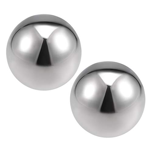 sourcing map 50mm Dia acier Inox 304 boule escalier Main courante Newel Post 2Pcs