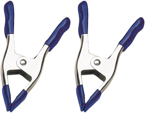 Image of IRWIN Tools QUICK-GRIP Metal Spring Clamp, 1-Inch (222601) , Blue (Pack of 2)