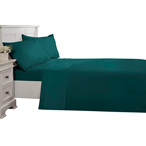 Kings Loft 4 Piece RV Sheet Set - 100% Egyptian Cotton, 1000 TC, Sheets for RV Camper 3/4 Full Bunk Size 4 PCs Sheet Sets - 18 Inch Deep Pocket - Easy Fit - 3/4 Full Bunk (48"X75"), Teal