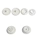 LIHAO 100 Set Snaps Plástico T5 Botones Redondos Plástico (Color 22, Blanco)