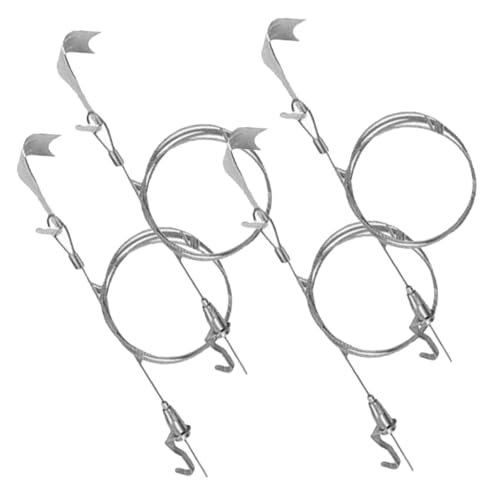 BELLIFFY 4sets Picture Hook Wire Rope for Hanging Cord Picture Frames Diy Cord Hanging Rope Steel Wire for Wall Art Display