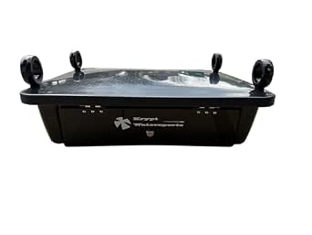 Krypt Pro X6 Slim-Mount T‑Top Electronics Box – 6" Low Profile Overhead Locking Marine Electronics Box, Universal Fit for Center Console Boats & All Aftermarket or OEM T‑Tops