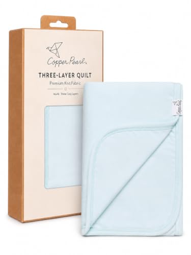 Image of Copper Pearl Jumbo 3-Layer Baby Blanket: Soft Baby Quilts for Boys and Girls | Breathable, Cozy, Toddler Blanket | Baby Quilt for Newborns | 46x46 Premium Polyester /Rayon | Air