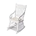 CuteExpress Miniature Rocking Chair 1:12 Scale Dollhouse Accessories Tiny Furniture Model for Doll House Toy Home Decoration Scene Shooting (White)