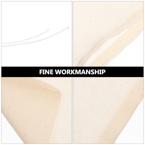 Bolsas de filtro lavables de algodón beige para colar café de forma limpia 7