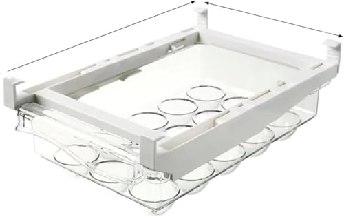 Egg Tray Refrigerator Egg Organizer Clear Plastic | Keep Eggs Secure & Visible in Your Fridge Transparent Drawer-Style Storage Bin Saves Space Protects Eggs and Makes Kitchen Organization Easy