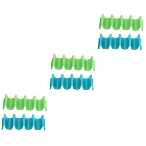 FUNOMOCYA 3 Sets 2pcs Tortilla Stand Taco Stand Taco Holders 4 Tortilleros Para Las Tortillas Mini Pancake Taco Baking Tray Taco Holder Plate Mini Taco Holder Tortillas Stand Plastic Pp