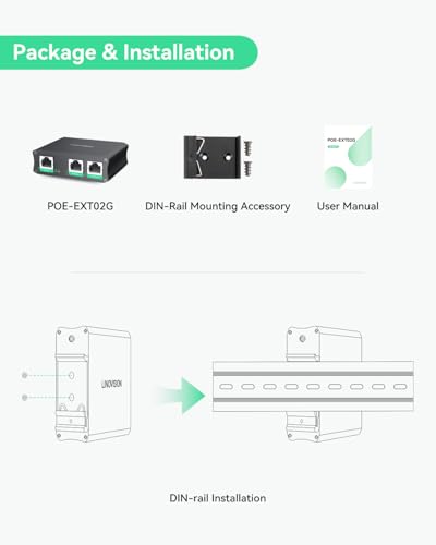 Image of LINOVISION Gigabit PoE Passthrough Switch and PoE Extender (POE-EXT02G)