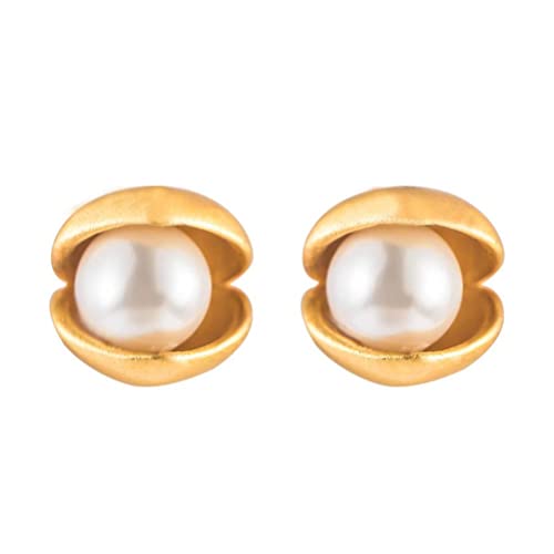 Boucles d'oreilles de style chinois rétro S925 avec perle incrustée