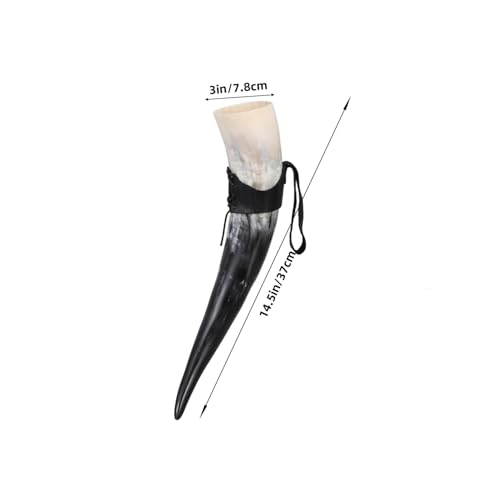 Corne de bœuf viking de collection avec support, cadeau médiéval idéal - 3