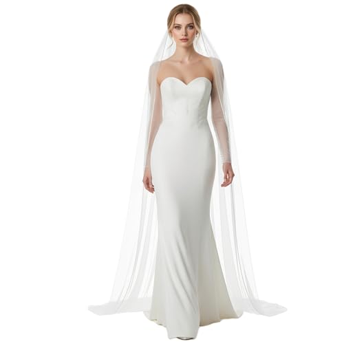 GAODESI Wedding Veil Pearls and Crystals Beaded Edge 1 Tier