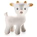 caaocho Pure Natural Rubber Baby Teether Toy - Sola The Goat - Without Holes BPA Free Teething Toy, All Natural, Textured for Sensory Play, Sealed Hole, Hole Free Natural Teether, Reaches Molars