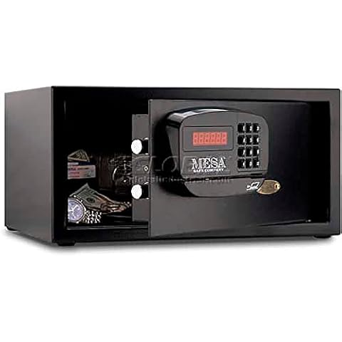 Mesa Safe Hotel & Residential Electronic Security Keyed Alike, 18" x 15" x 9" Black Cover