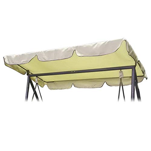 OTOTEC Swing Canopy Replacement, Outdoor Waterproof Swing Chair Top Hammock Cover Porch Top Cover Seat Furniture Durable Material Beige 197x110cm