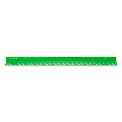 Image of Alumicolor Aluminum Architect Hollow Scale for School, Office, Art and Drafting, 12IN, Green