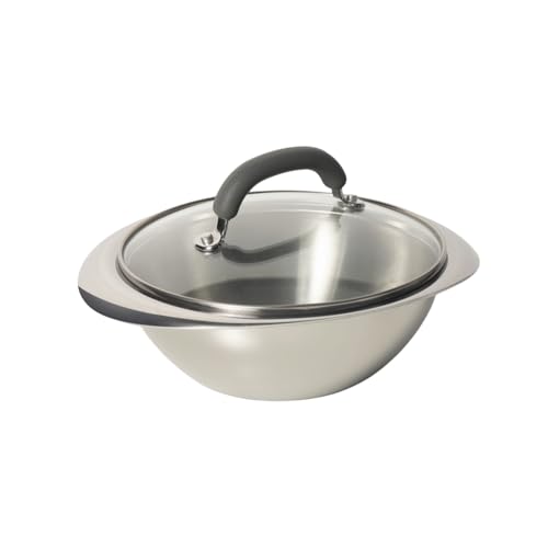 Image of Meyer Trivantage Stainless Steel Triply 2 Piece Cookware Set - Tasla + Glass Lid, 20cm