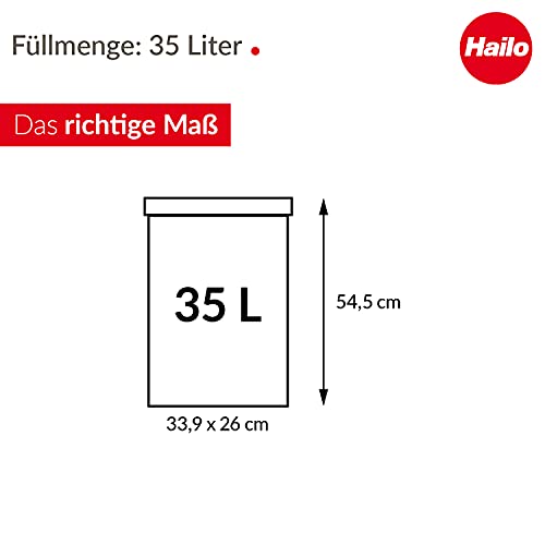 Caneca rectangular blanca para basura 35 litros miniatura 6
