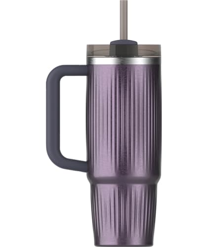 STANLEY Quencher H2.0 Tumbler with Handle and Straw 30 oz | Flowstate 3-Position Lid | Cup Holder Compatible for Travel | Insulated Stainless Steel Cup | BPA-Free | Fluted Wisteria Shine