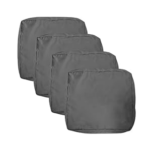 VAKADO Wasserdichte Kissenbezüge Dunkelgrau, 4 Stück