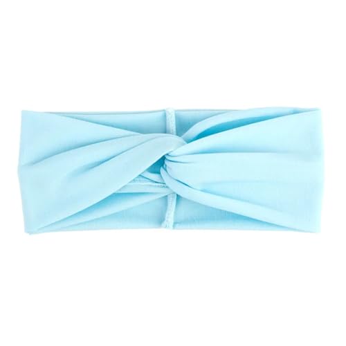 Diadema Mujer Diadema Elástica Ancha Con Estampado De Flores For Niñas, Diadema Cruzada Con Nudos, Accesorios Suaves For El Cabello(Sky Blue)