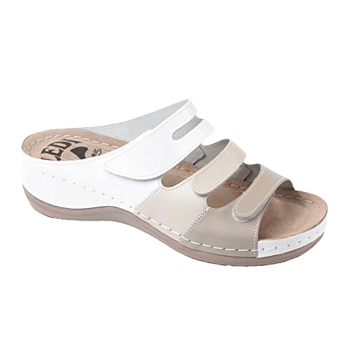 Sandales Ledi 432 Anatomic en cuir veritable pour femme avec semelle confort