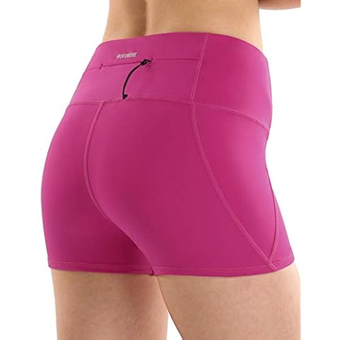 Rocorose Damen Kompressions-Shorts Mid-High Waist Atmungsaktiv Cover