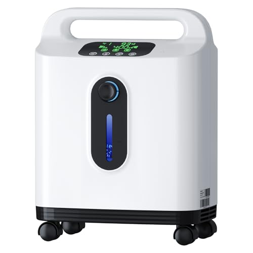 Concentrador de oxígeno portátil para uso doméstico, Xandoril, 1 8 l/min, concentración del 93%, apto para adultos y niños, con mando a distancia, nivel de ruido inferior a 50 dB.