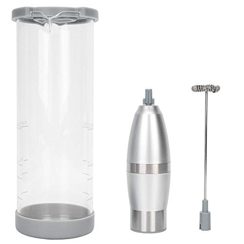 Omabeta Batidor de Acero Inoxidable Espumador de Leche eléctrico Batidor de Huevos Taza mezcladora de Vidrio automática…