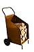 Produktbild Massiver Kaminholzwagen Brennholzwagen Holzwagen mit Rollen (Kupferbraun)