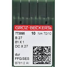 Groz-Beckert B-27 DCX27 DCX1 Overlock Serger Industrial Sewing Machine Needles (70/10)
