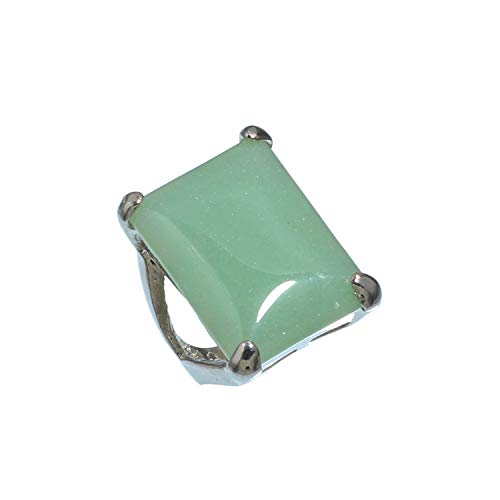 Bague aventurine bague déclaration faite main en plaqué argent 925