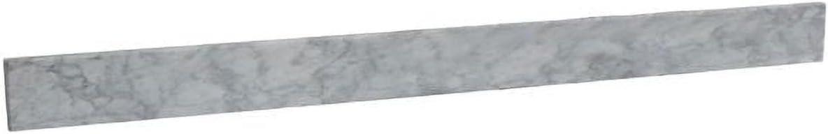 55 in. Carrara Marble Backsplash White