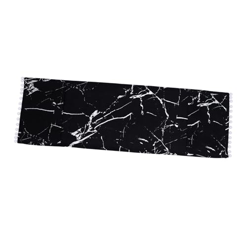 CONGARTENO Funda Protectora para Horno Microondas de Mármol Negro Antipolvo Decorativa para Cocina Extiende Útil del Electrodoméstico para Uso Doméstico