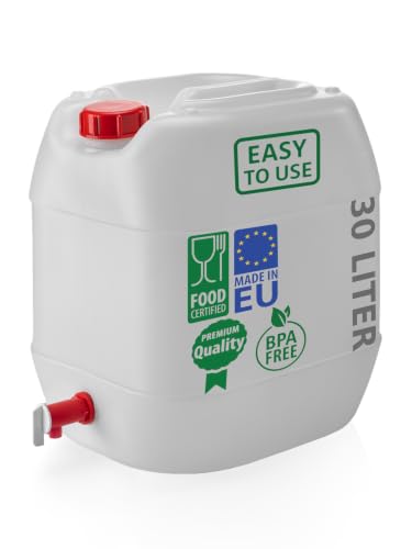 Sterk Plast C30R Kanister mit Hahn Fassungsvermögen 30 l 36 x 30 x 40 cm Mehrfarbig