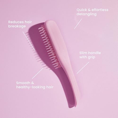 Image of Tangle Teezer Ultimate Detangler Brush for Wet & Dry Hair, Eliminates Knots & Reduces Breakage for Straight to Wavy Hair Types, Rosebud Pink