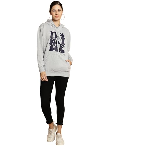 Image of Mack Jonney Printed Hooded Cotton Fleece Sweatshirt for Women-MACK32482