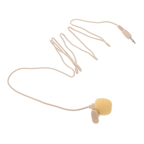 Hemoton Portable Lavalier Microphone Mini Condenser Lapel Mic with Plug for Online Meetings and Interviews Noise Reduction Compatibility for Broadcast and Computer Use
